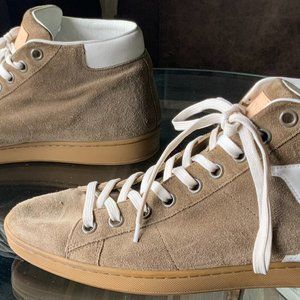 LOUIS VUITTON S/S 2012 Khaki Suede Leather LV High Top size 9 UK